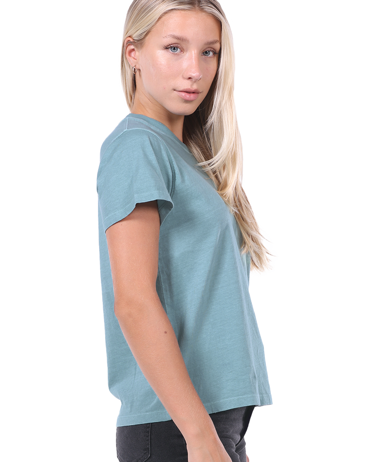 U.S. Apparel - Vente T-shirt – femme - T-shirt à col rond en jersey pour femmes15