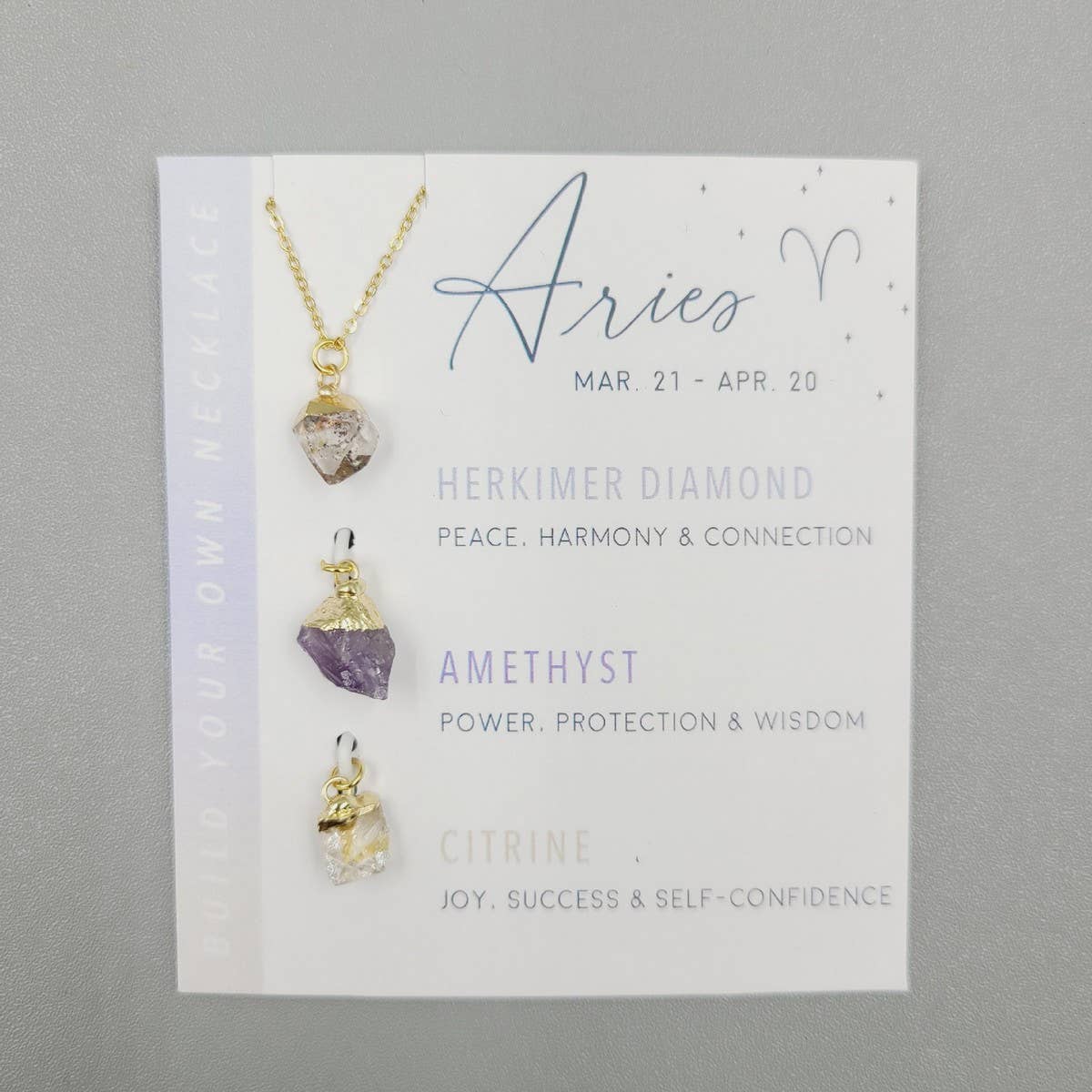 ACCITY - Wholesale Pendant/Charm Necklace - TWELVE CONSTELLATIONS NATURAL STONE NECKLACE_CWAJE10480