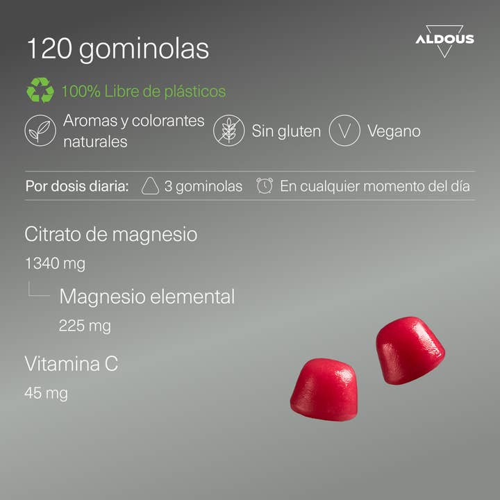 Aldous Bio - Wholesale Oral Supplement/Vitamin - Magnesium Citrate Gummies + Vitamin C - 120 Gummies2