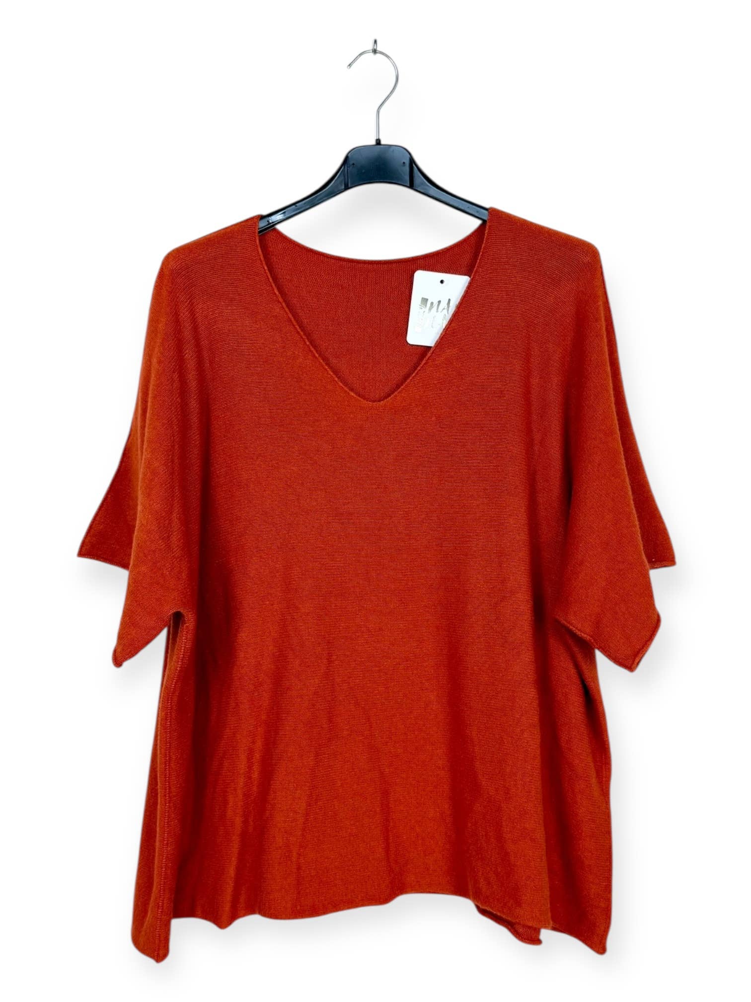 Lucky Nana - Wholesale Poncho - Women's - AH L2202 - Plus Size V-Neck Poncho Sweater23