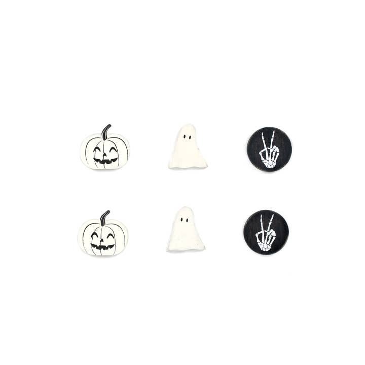 Adams & Co. - Wholesale Cutouts - 50519 - 2x2 wood shapes s/6 (HALLOWEEN) décor LETTERBOARD