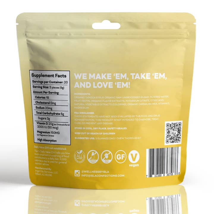 Isla Wellness - Wholesale Oral Supplement/Vitamin - Vitamin D + Magnesium Gummies3
