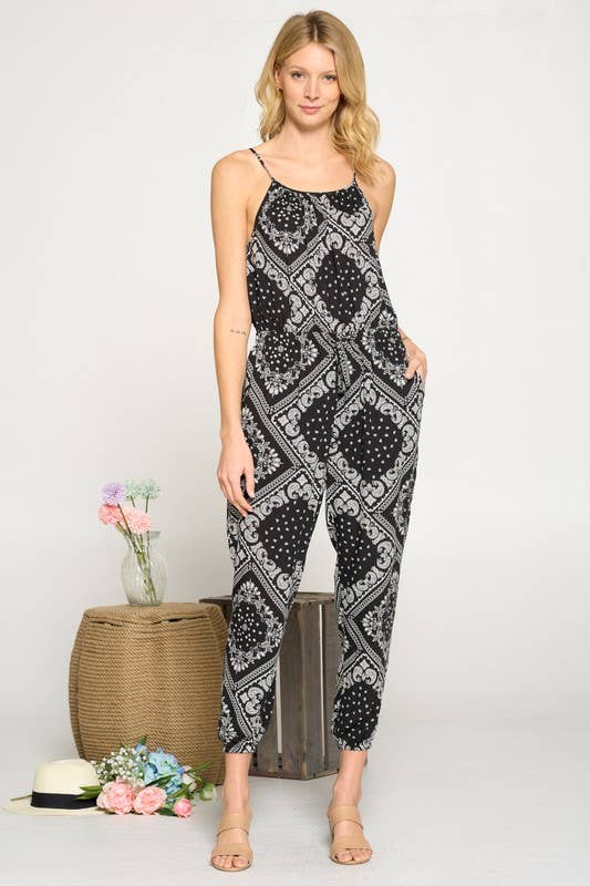 Schwarz Bandara-Overall mit Kordelzug - 26484R für den Großhandel auf Faire6