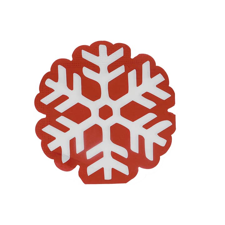 12 PACK 3 PLY SHAPED NAPKIN (SNOWFLAKE) for wholesale by IH Casa Decor