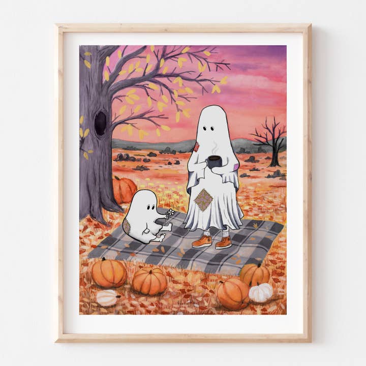 Décoration murale Ghostly Picnic Halloween pour la vente par Juniper Company