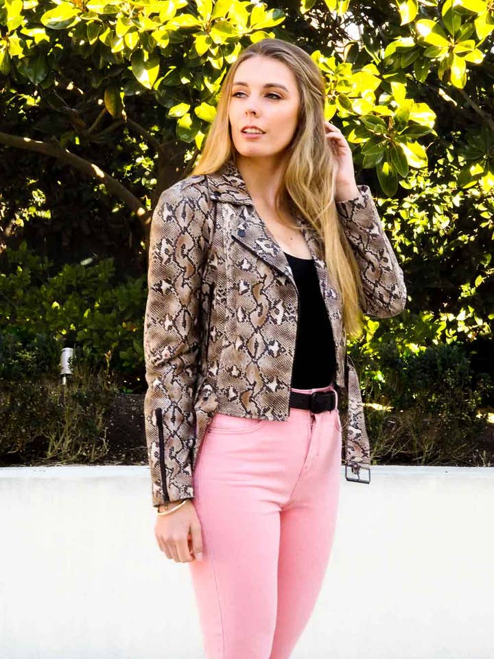 Orm Florence Skinnjacka | Snake Print för wholesale på Faire2