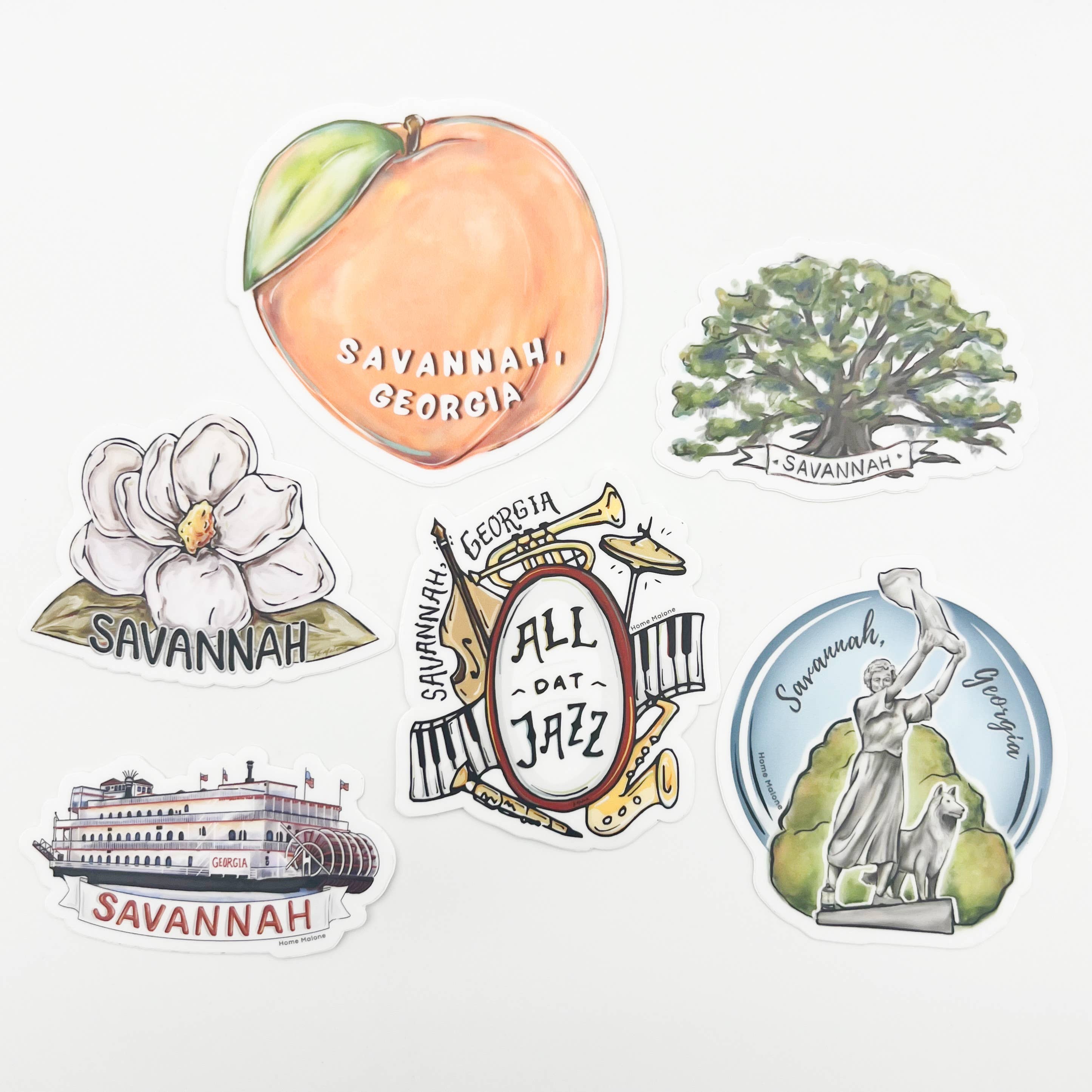 Home Malone - Wholesale Sticker - Savannah Magnolia Sticker - Southern Flower Sticker3