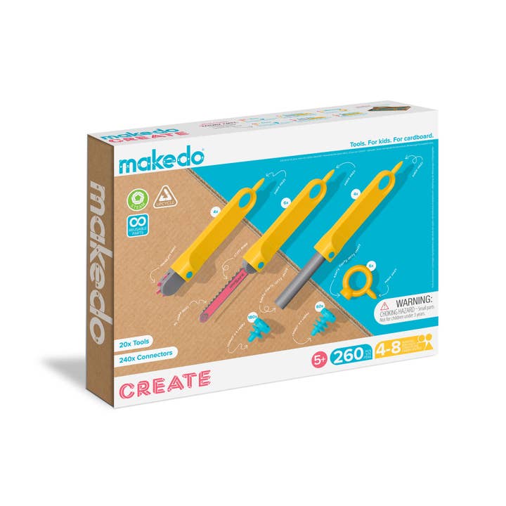 Makedo USA - Wholesale DIY Craft Kit - Kids - CREATE | Makedo Cardboard Construction Kit