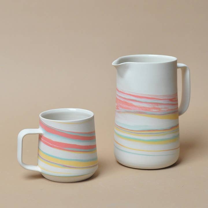 REMOVED BRAND - Wholesale Pitcher - Taffy Tri-color Pitcher - 32oz1