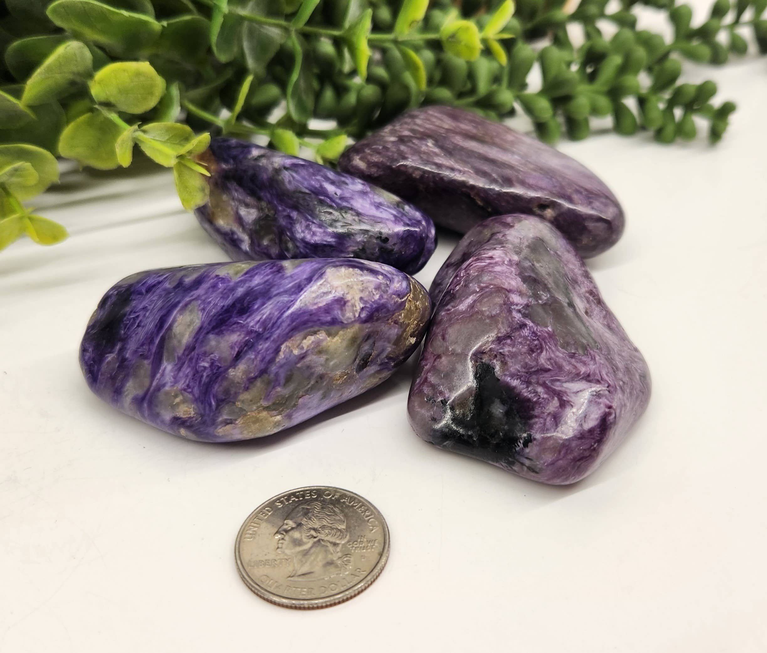 Meraki Gemstones - Wholesale Spiritual Stone/Crystal - Charoite Free Form/Palm Stone/Gallets (1.1lbs/0.5kg)3