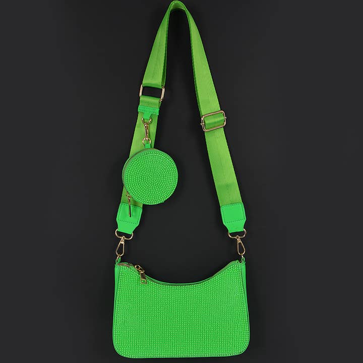 3AM BY H&D ACCESSORIES - Wholesale Crossbody Bag - Women's - Rhinestone Crossbody Bag W/Air Pod Purse