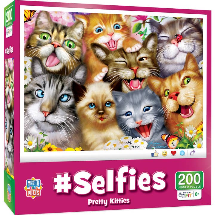 Selfies - Pretty Kitties 200 Piece Puzzle for wholesale by Masterpieces Puzzles