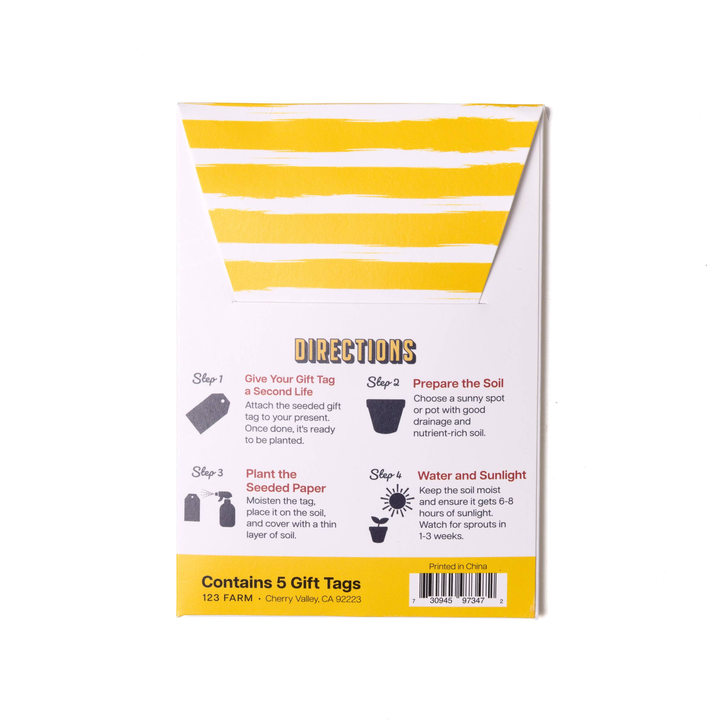 123 Farm - Wholesale Gift Tag - Plantable Seed Gift Tags - Vintage Seed Design, 5 Gift Tags7