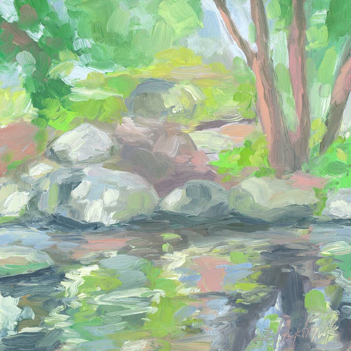 Halcyon vierkante canvasprint voor wholesale door Michelle Blackhawk Studio