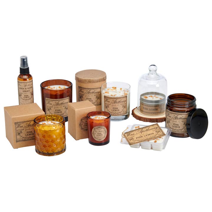 Wax Apothecary - Wholesale Jar/Filled Candle - Rose Botanical Candle in 7oz Scotch Glass8