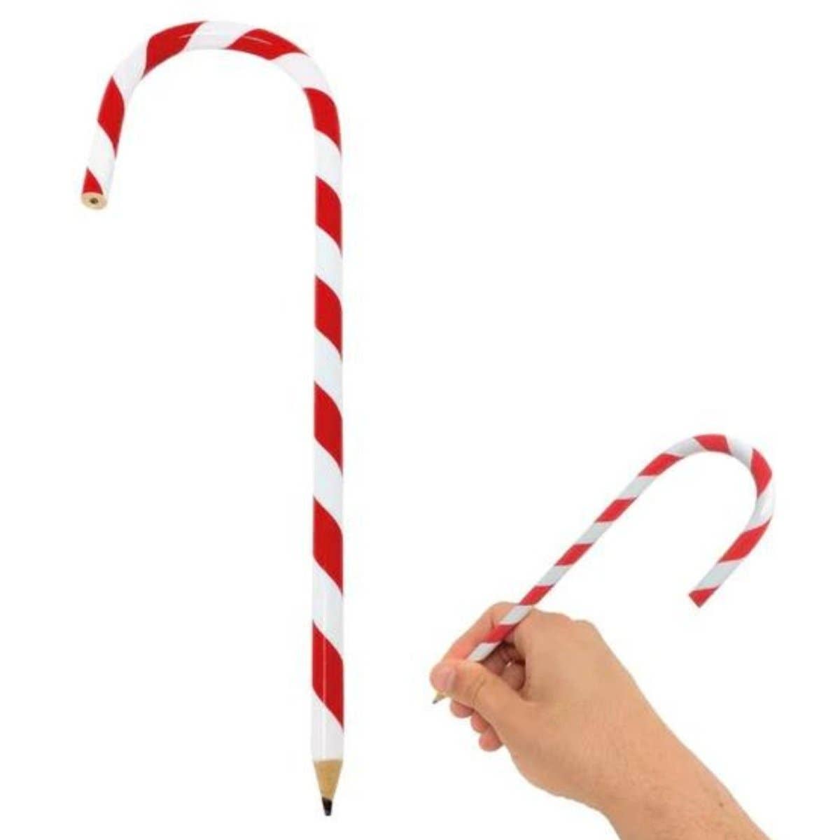 Kids Party Craft – wholesale Candy cane – Christmas Candy Cane Red & White Pencil0