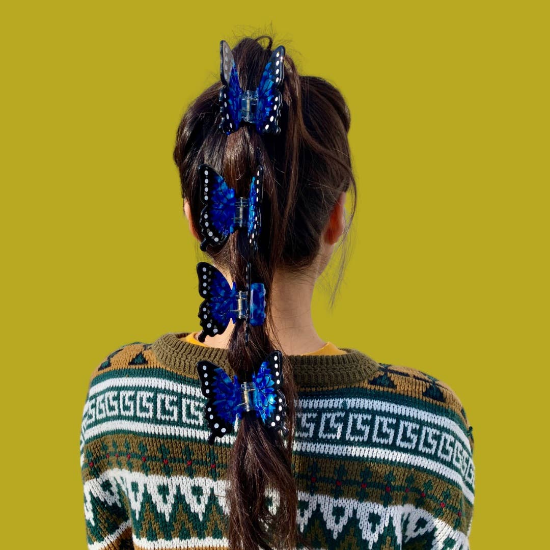 Not Picasso - Wholesale Hair Clip - Women's - Blue Morpho Hair Claw3