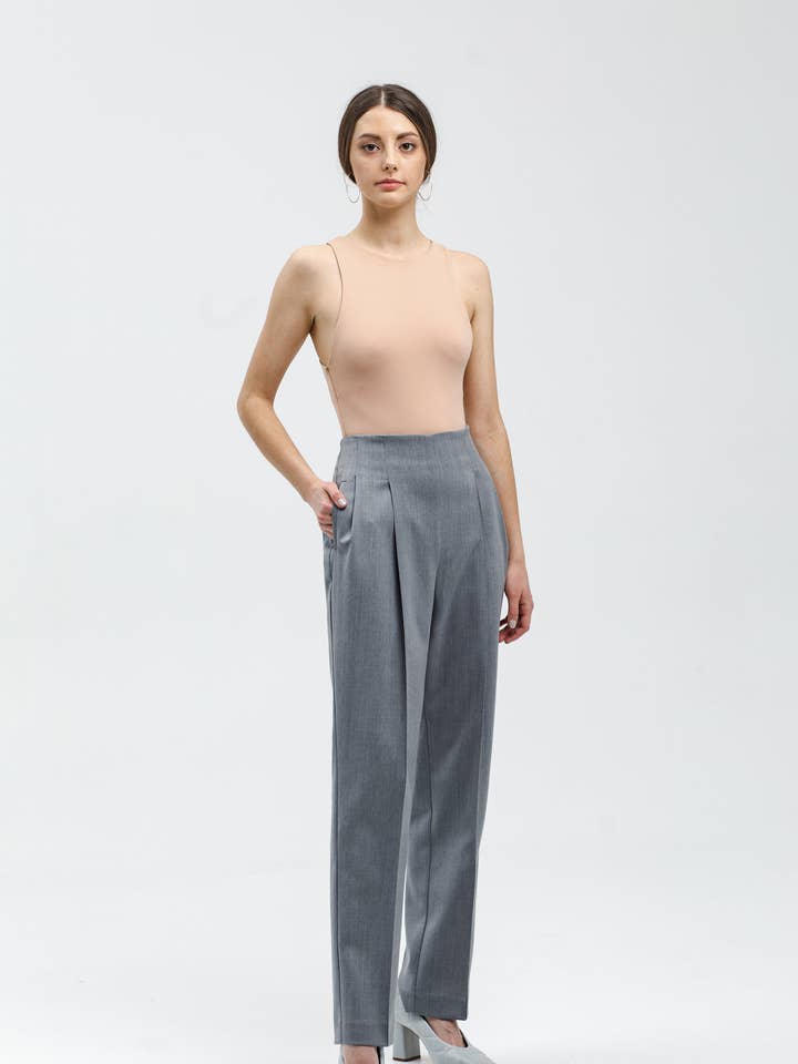 Broek met platte voorkant voor wholesale door IPANTS