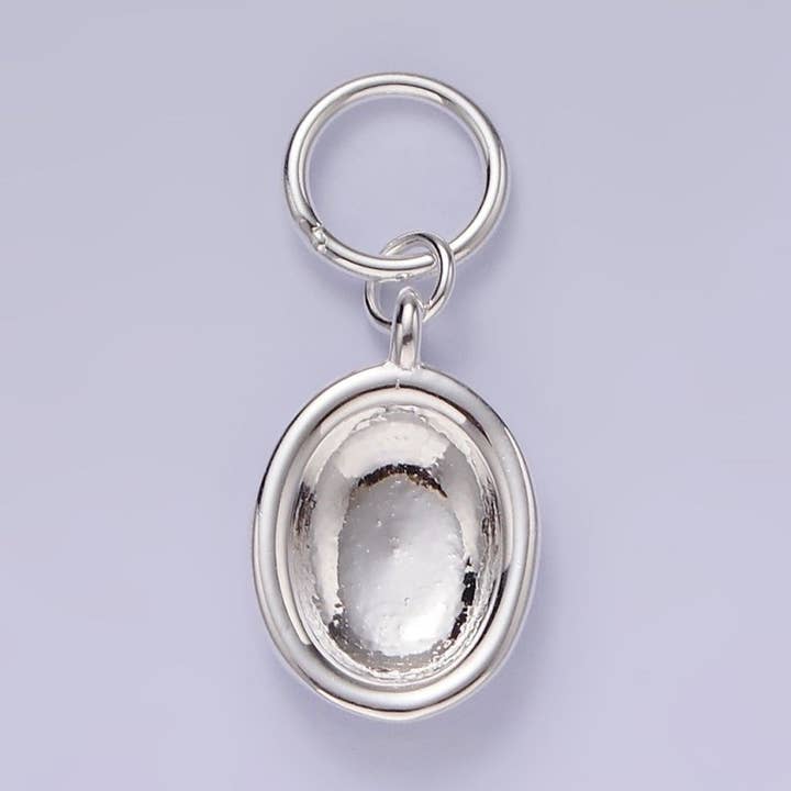 Ciondolo Minimalista a Cupola Ovale in Argento Sterling S925 | SL-420 per la vendita all'ingrosso da parte di Aim Eternal