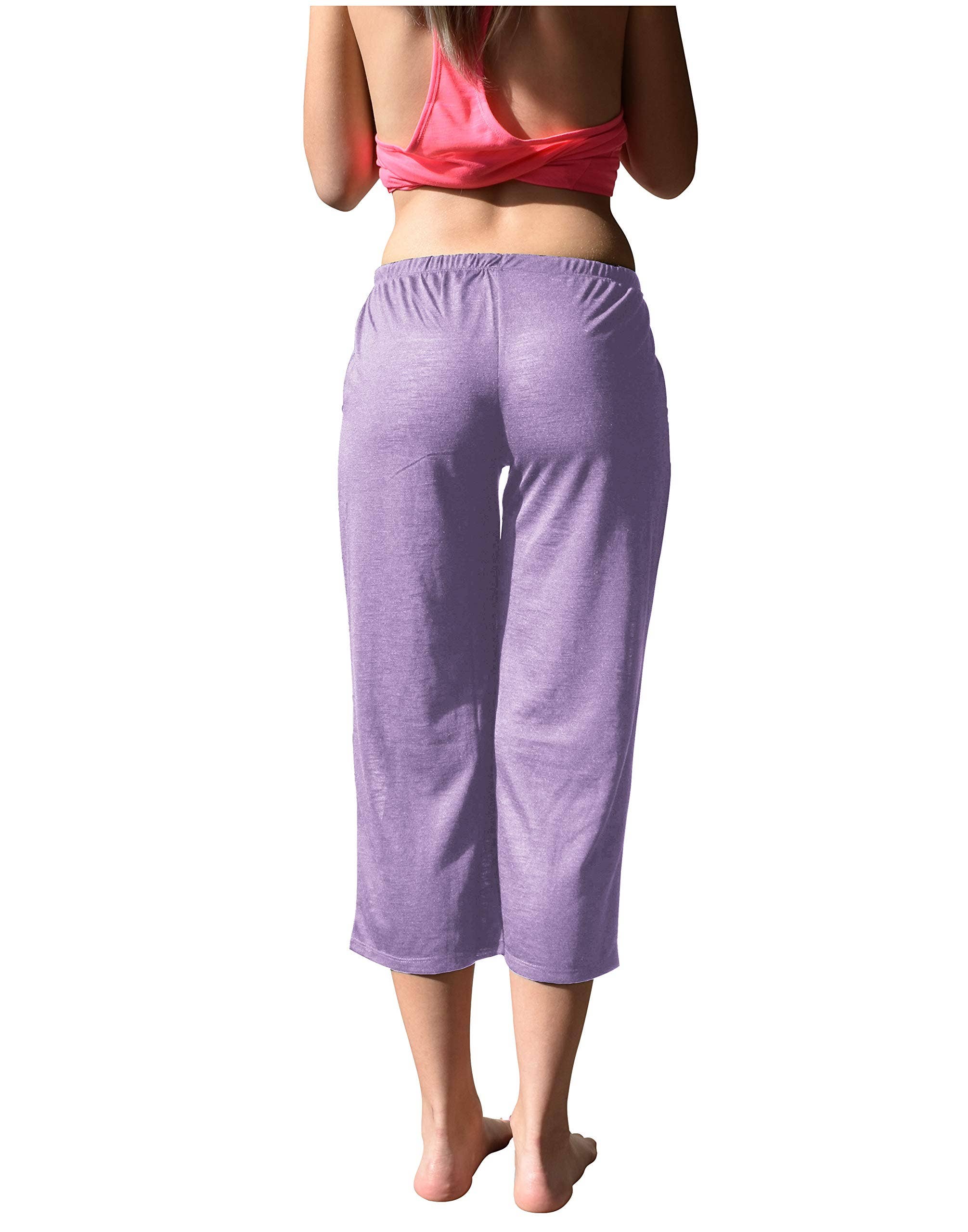 I-Wear Brands - Wholesale Lounge Sweatpants/Joggers - Women's - 4 Pack Women's Casual Poly-Slub Capri-Length Lounge Pants23