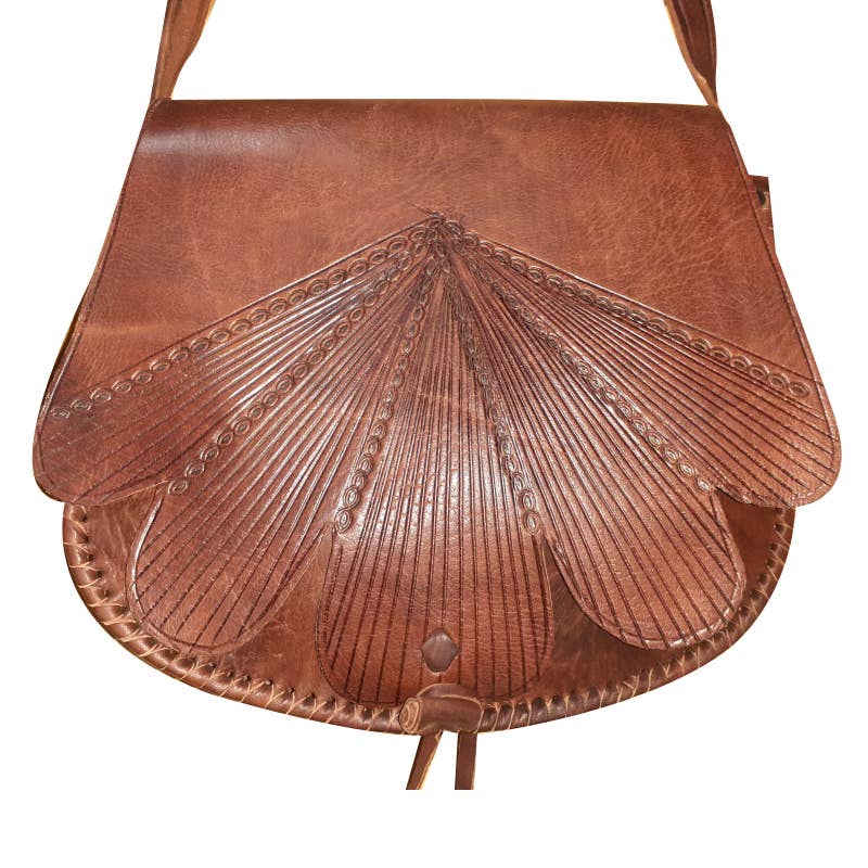 Hecho a mano - Vendita all'ingrosso Tracolla - Donna - Borsa media in pelle a doppia foglia con due scomparti3