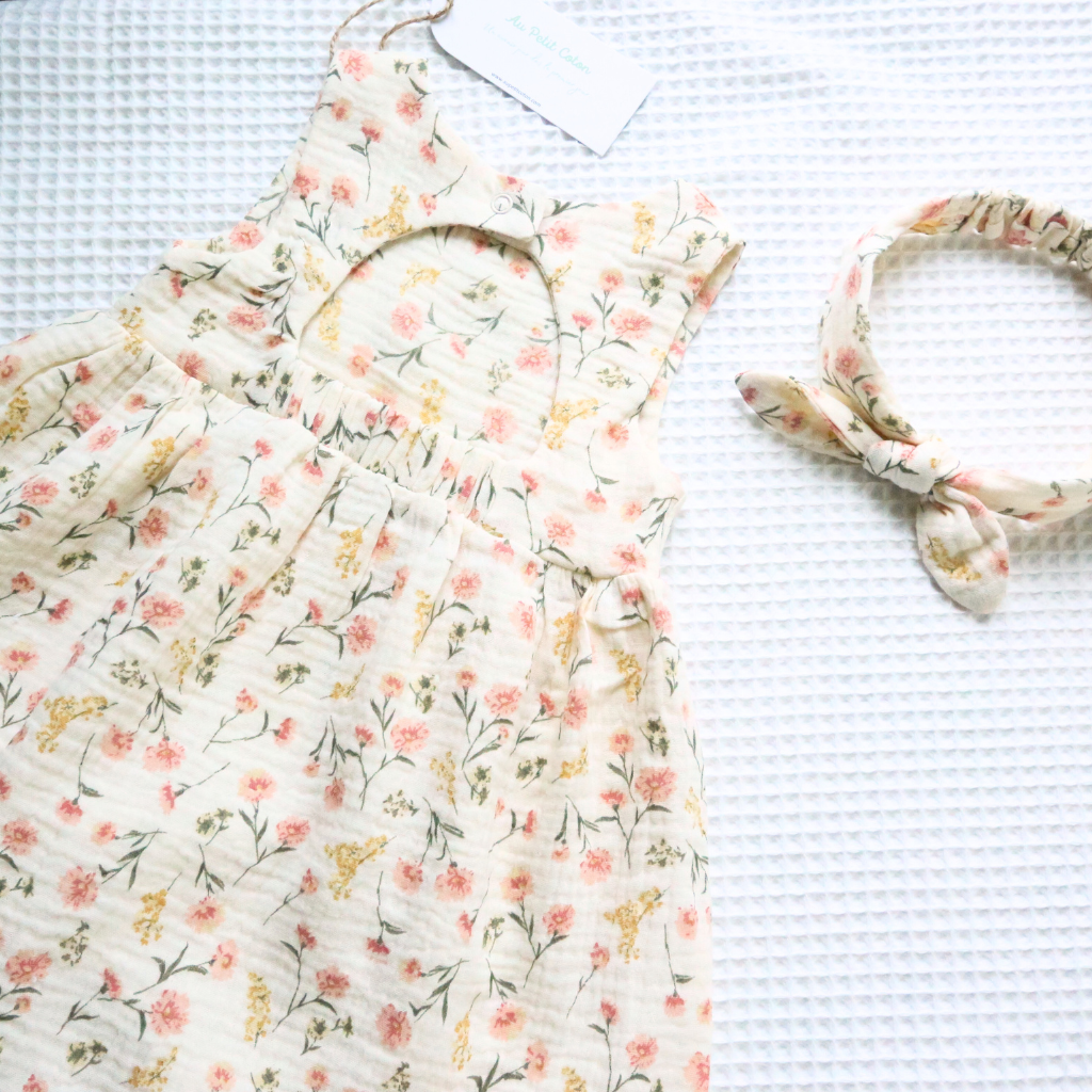 Au Petit Coton - Wholesale Dress - Baby - Organic cotton baby dress with headband3