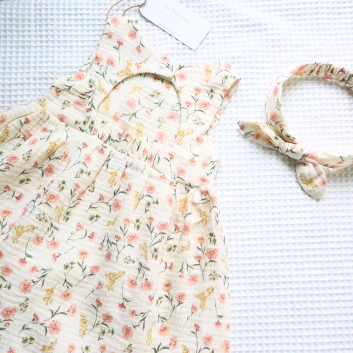Au Petit Coton - Wholesale Dress - Baby - Organic cotton baby dress with headband3