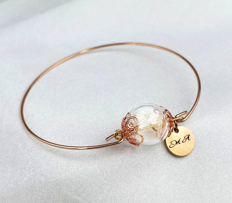MadamLili - Wholesale Bangle Bracelet - Dandelion Seed Rose Gold Bangle - Rose Gold-plated7