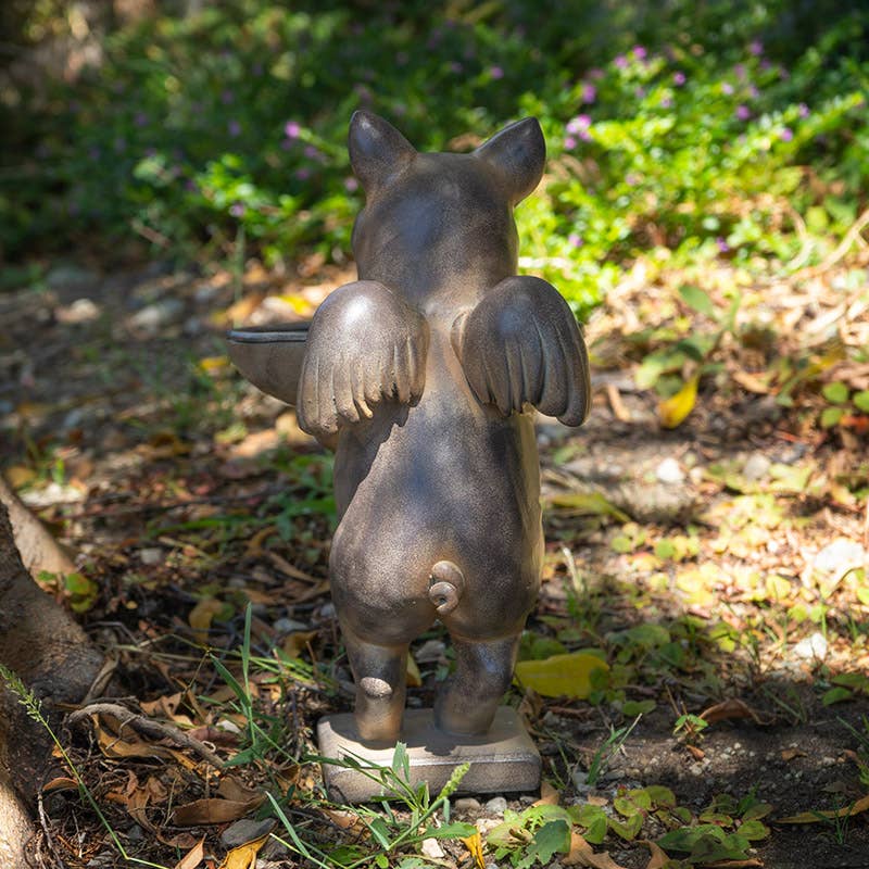 Pacific Trading – wholesale Decorative plate/dish/bowl – When Pigs Fly Flying Pig Feeder Plate7