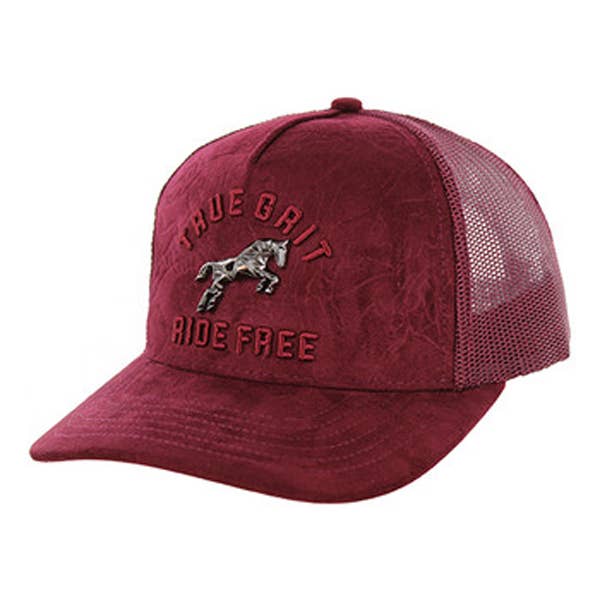 PAARD TRUE GRIT SUEDE TRUCKER PET | DUBBELE SNAPBACK SLUITING voor wholesale door S & J Gift Inc