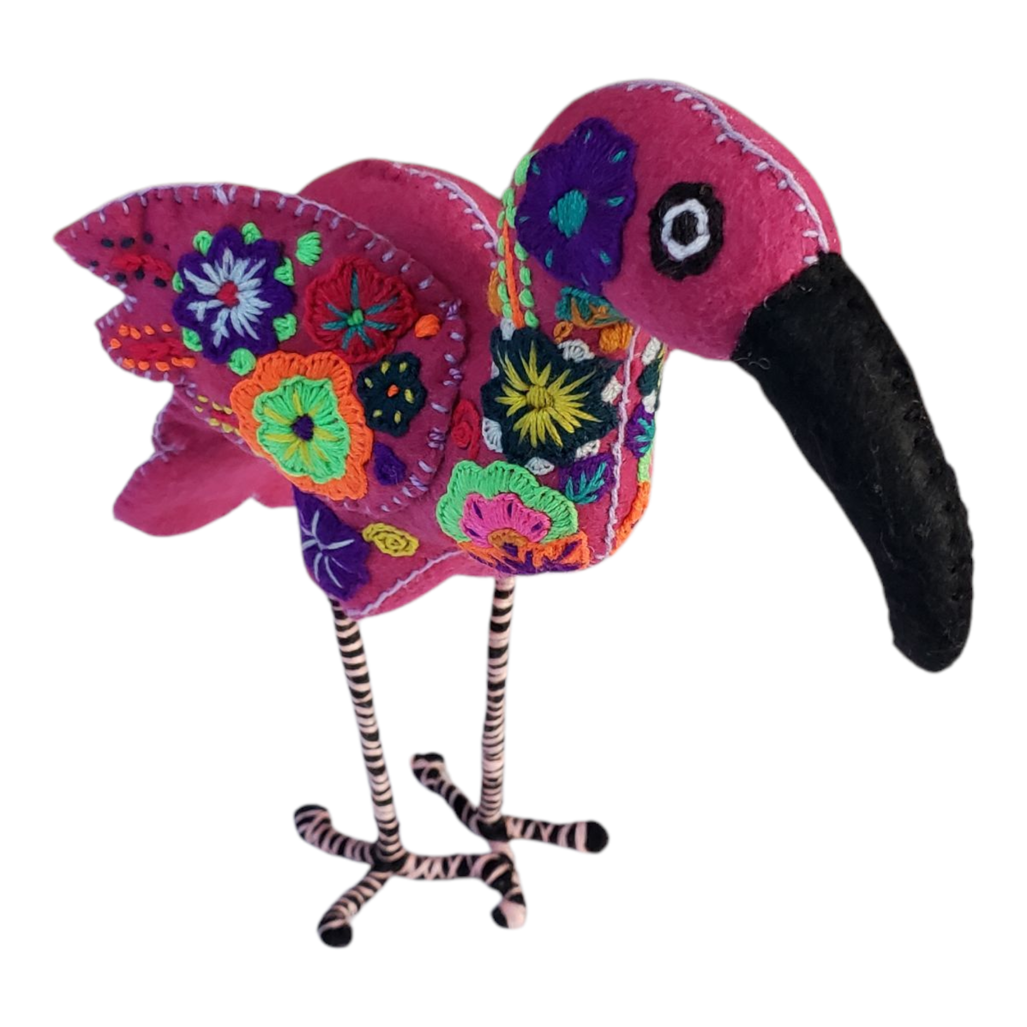 The Little Pueblo - Wholesale Decorative Figurine - Flamingo Animalito from Chiapas Mexico5