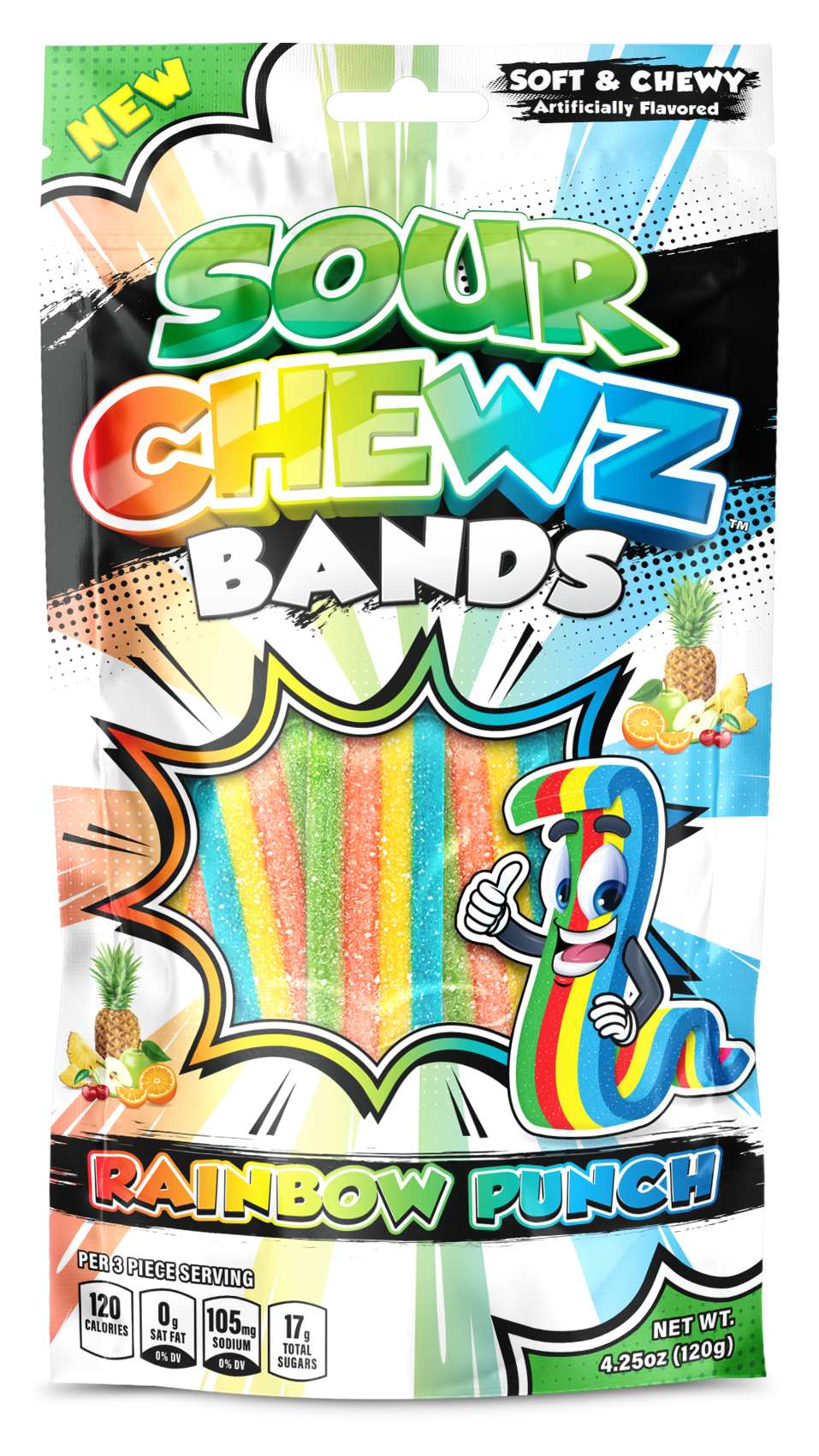 Convenience Store Outfitters - Wholesale Gummy - Sour Chewz Bands Shipper 5.08