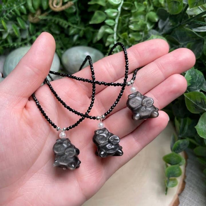 Copper Ashes - Wholesale Pendant/Charm Necklace - Obsidian Pegasus Choker Necklace1