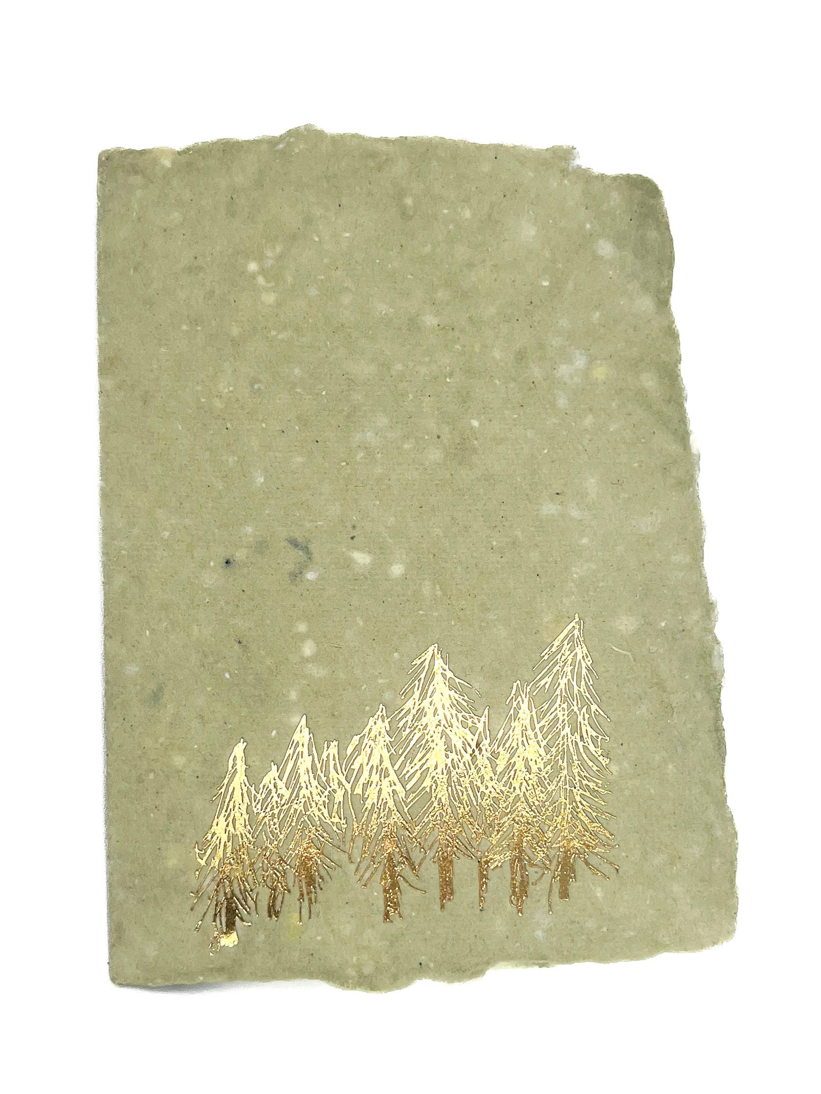 farmette - Wholesale Kerstkaartje - gouden dennen0