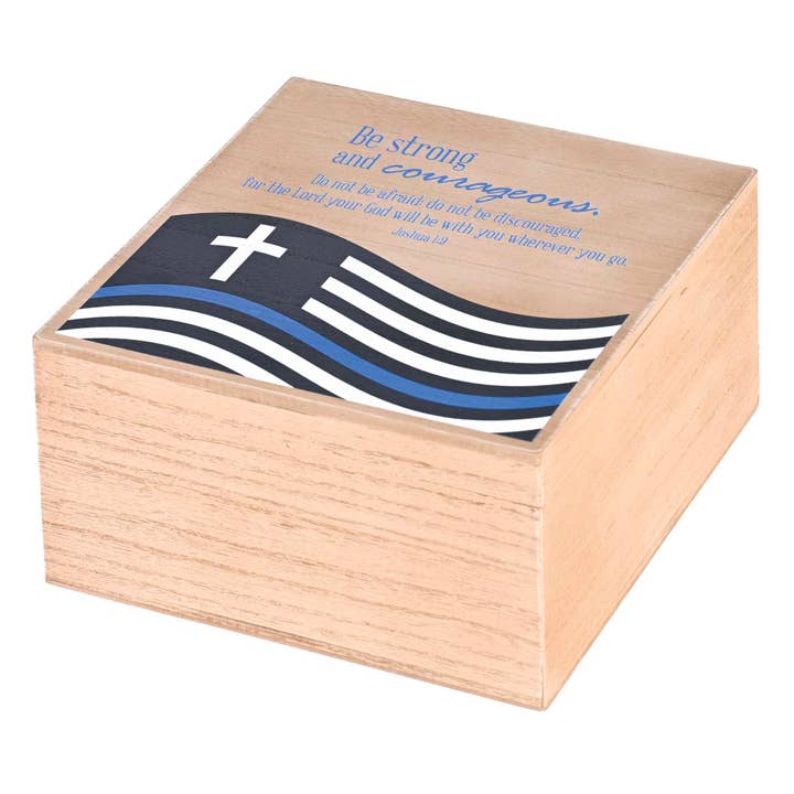 Boîte à souvenirs Police Be Strong MDF pour la vente par Cottage Garden