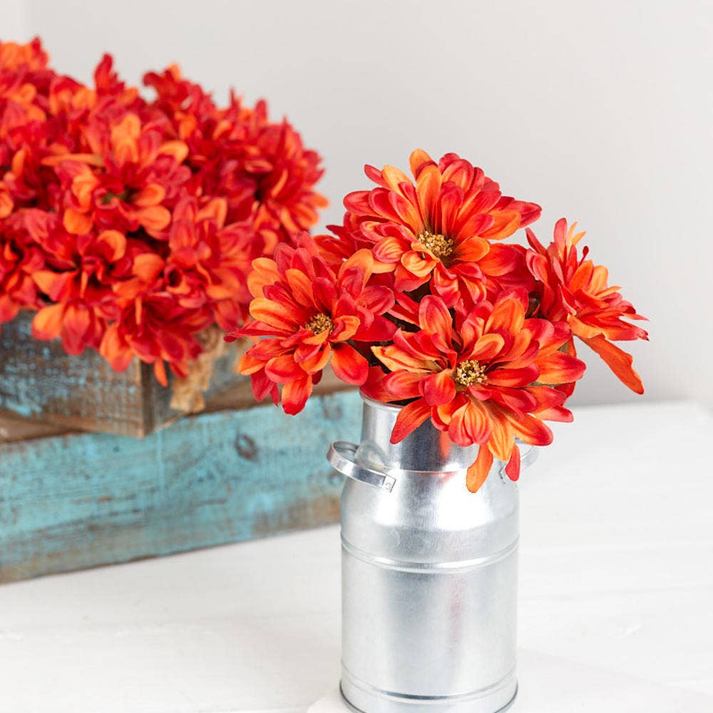 Factory Direct Craft - Wholesale Kunstbloemen - Kunstmatige Zinnia Struik - Selecteer Kleur2