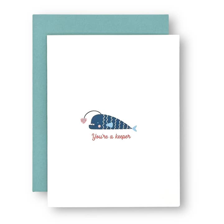 YOU'RE A KEEPER - Hand Glittered Greeting Card (Copy) for wholesale by Seaside + Sunshine Greetings