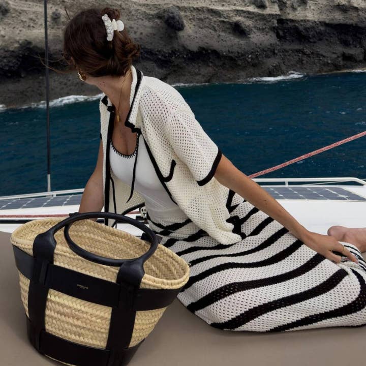 Sweetkama – wholesale Set med topp och kjol - Dam – Damkavajtopp Randig midikjol 2st Set 5014