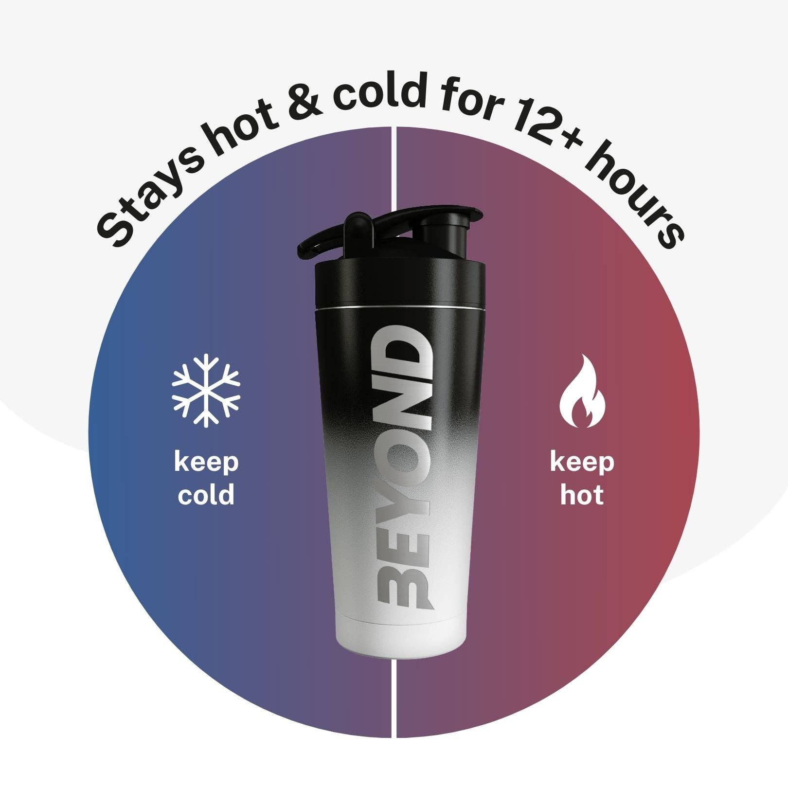 Beyond Shakers - Wholesale Insulated mug/tumbler - Black & White2