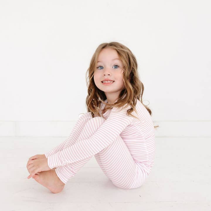 Ballet Streep Bamboe Peuters Pyjama Set voor wholesale door Motette
