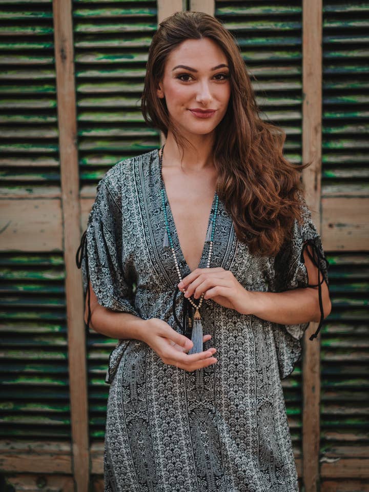 Miss Kitsch – wholesale Dress – Women's – Boho caftan style summer dress, Isis dress, caftan, resort clothing, long dress, beach cover0