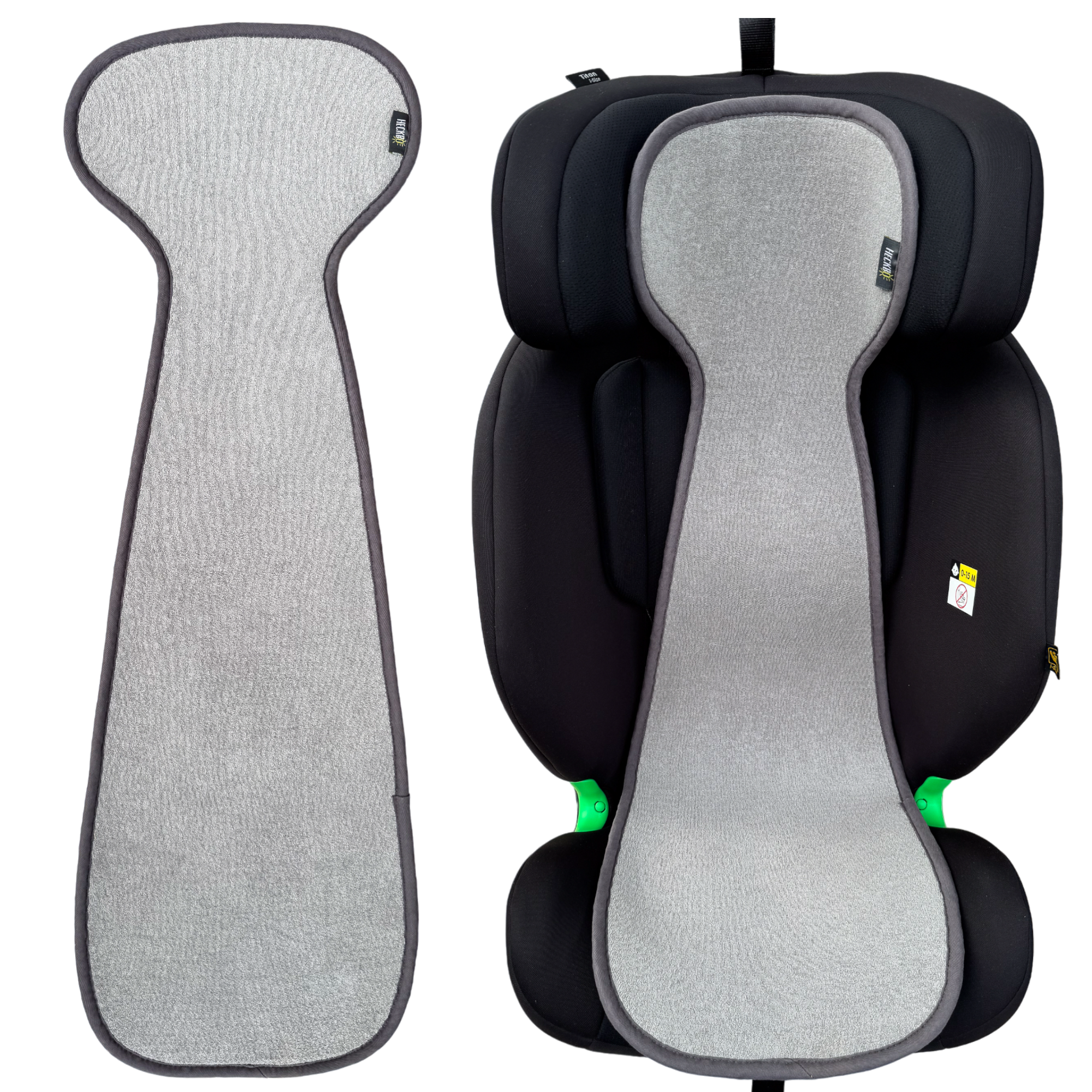 HECKBO - Vente Housse de siège auto – enfant et bébé - Housse de siège auto groupe 2/3 gris0