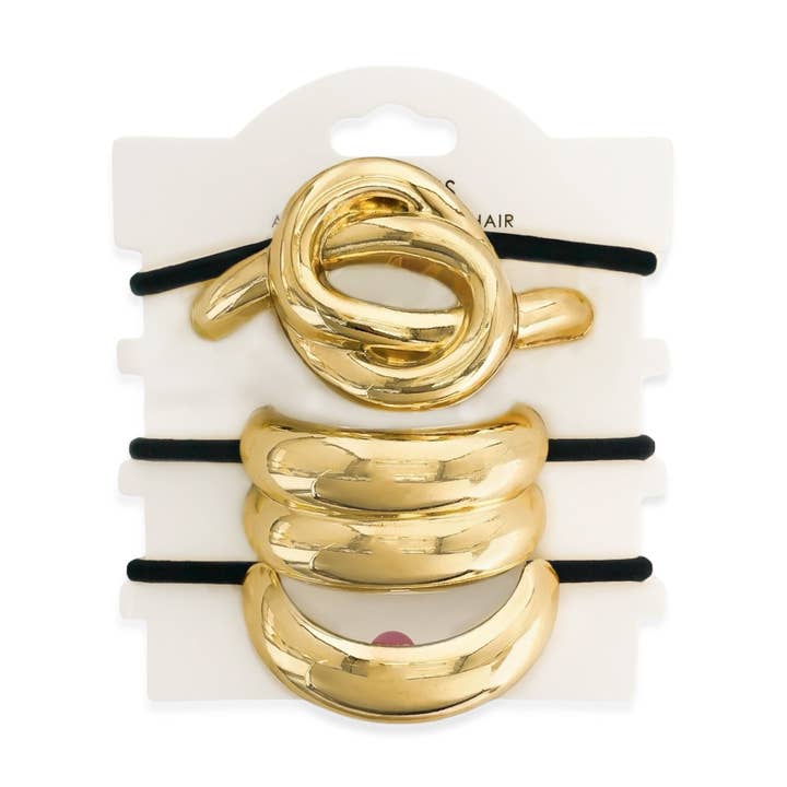 AHT22 - Statement Hair Tie Cuff Set for wholesale by OMG Blings