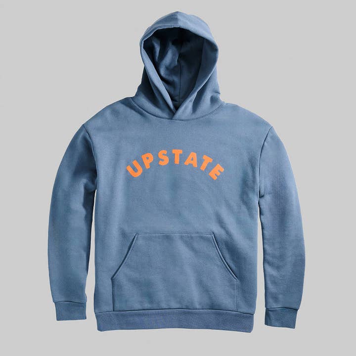 Upstate Arch Hoodie - Slate Blue for wholesale by Hamilton & Adams