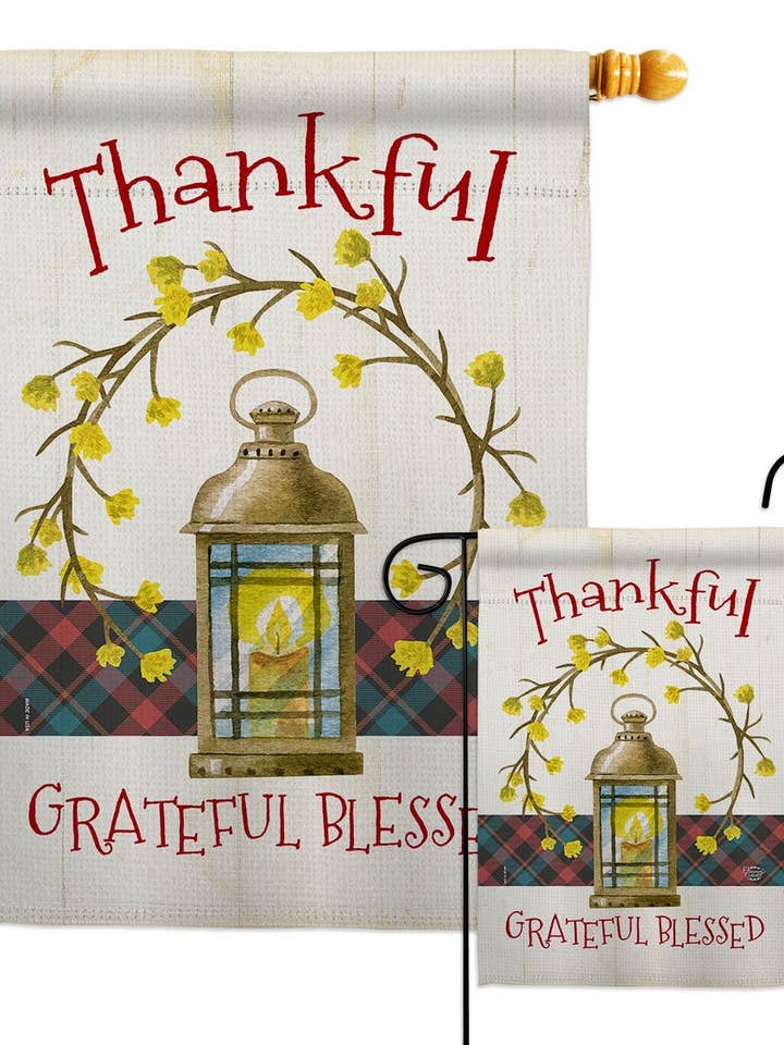 Tacksägelse Krans Falltime Dekor Flagga för wholesale av Two Group Flag Co