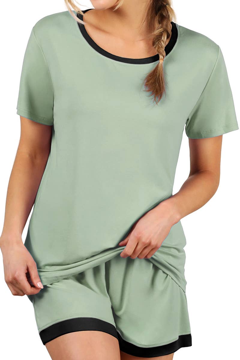 NINEXIS - Wholesale Sleepwear Set - Women's - CWSPJ031_SHORT SLEEVE TOP WITH SHORTS PAJAMA SET17