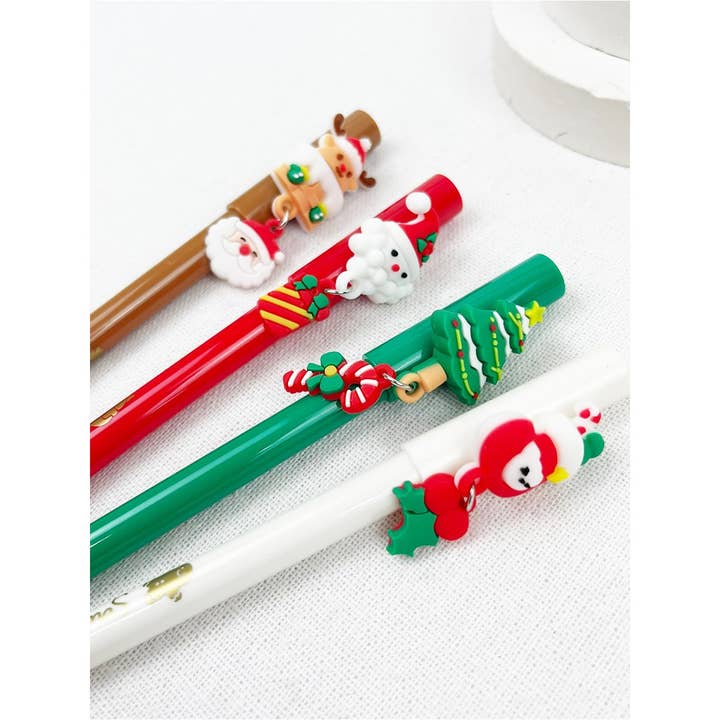 MIX COLOR Christmas Character Charm Ballpoint Pen for wholesale on Faire