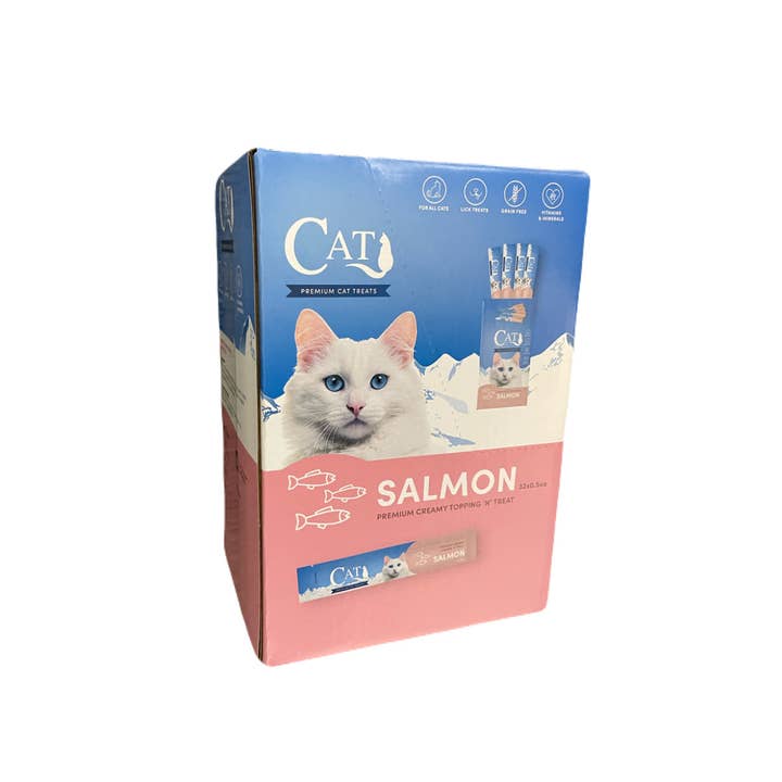 Scoochie Pet Products - Wholesale Pet Treats - Cat - Squeeze Up Cat Treat Salmon .5 Ounce - 4 Pack3