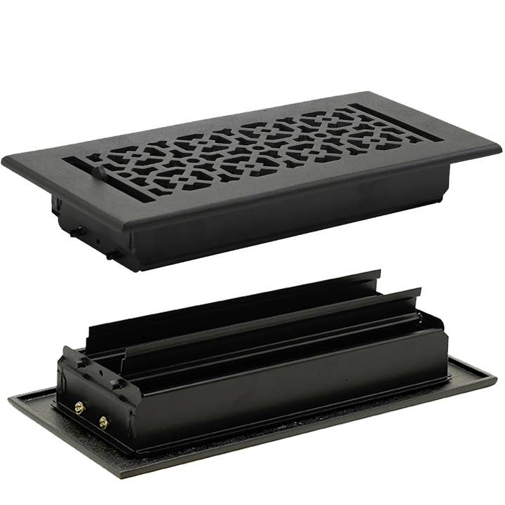 4 „x10" LUCHTAANVOERventilatieopening met afneembare stalen lamellen voor wholesale door Registers and Hardware Hub Inc.