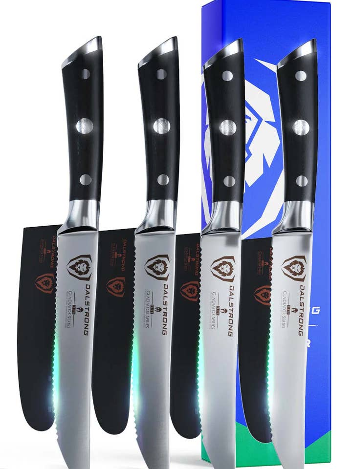 4-Piece Serrated Steak Knife Set | Gladiator Series | NSF Certified | Dalstrong © for wholesale by Dalstrong